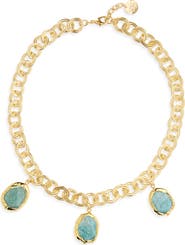 Karine Sultan Stone Dangle Necklace