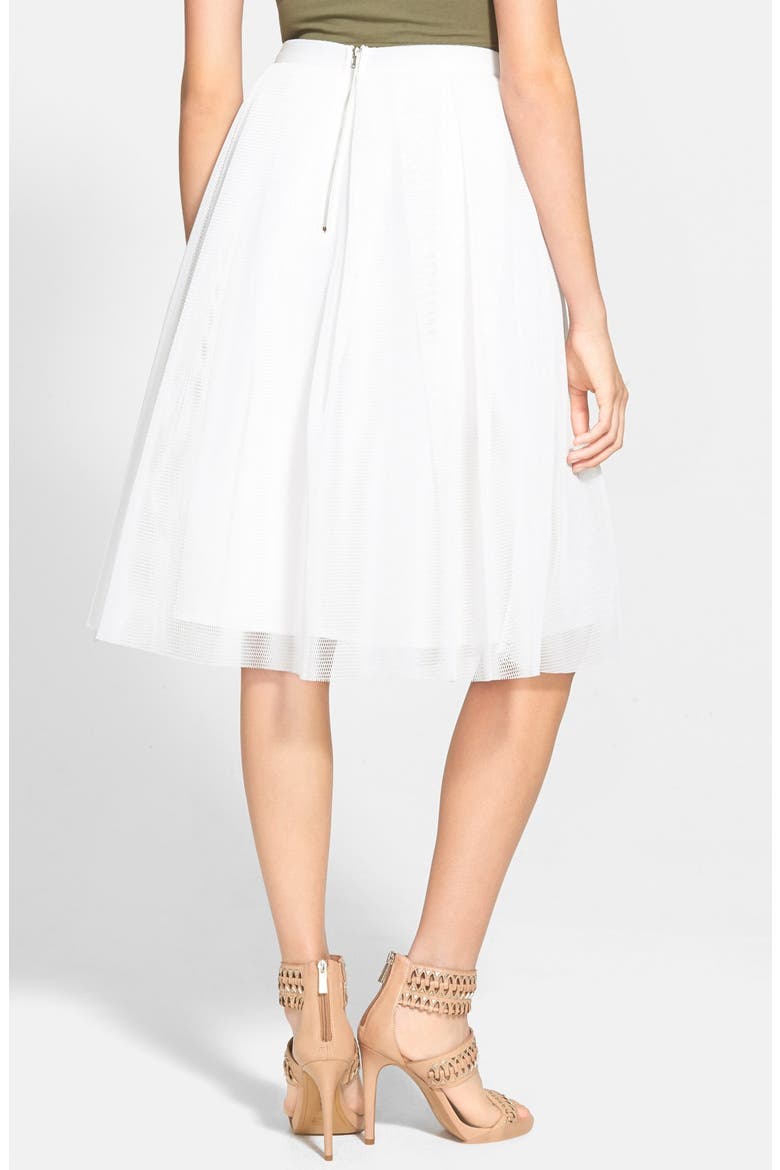 Mesh Midi Skirt, Alternate, color, IVORY