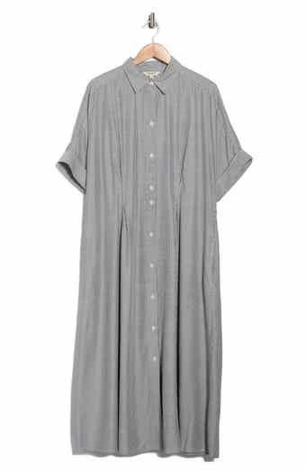 MAX STUDIO Elbow Sleeve Maxi Shirtdress