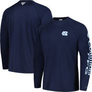 Columbia Men's Columbia Navy North Carolina Tar Heels Terminal Tackle Omni-Shade Raglan Long Sleeve T-Shirt
