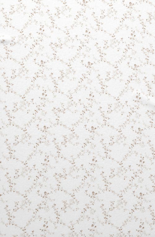 Woven & Weft Winter Floral 4-piece Flannel Bed Sheet Set In White
