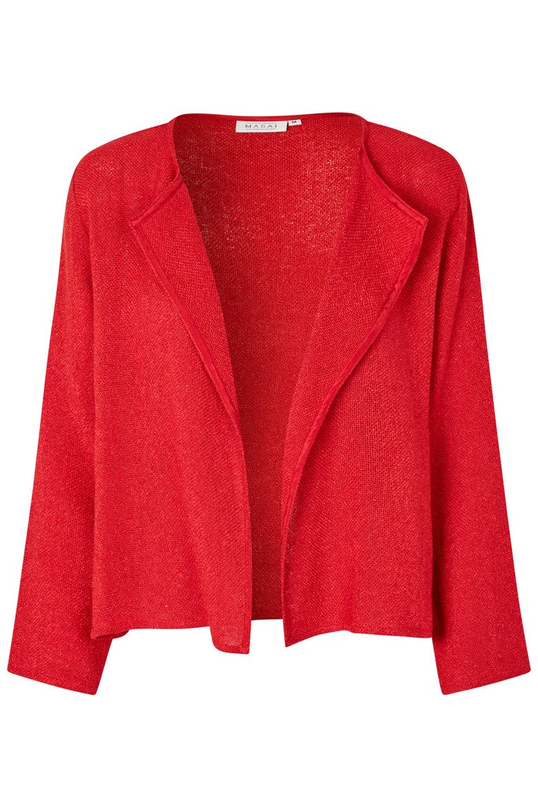 MaJulitta Open Front Long Sleeve Jacket, Alternate, color, Scarlet Sage