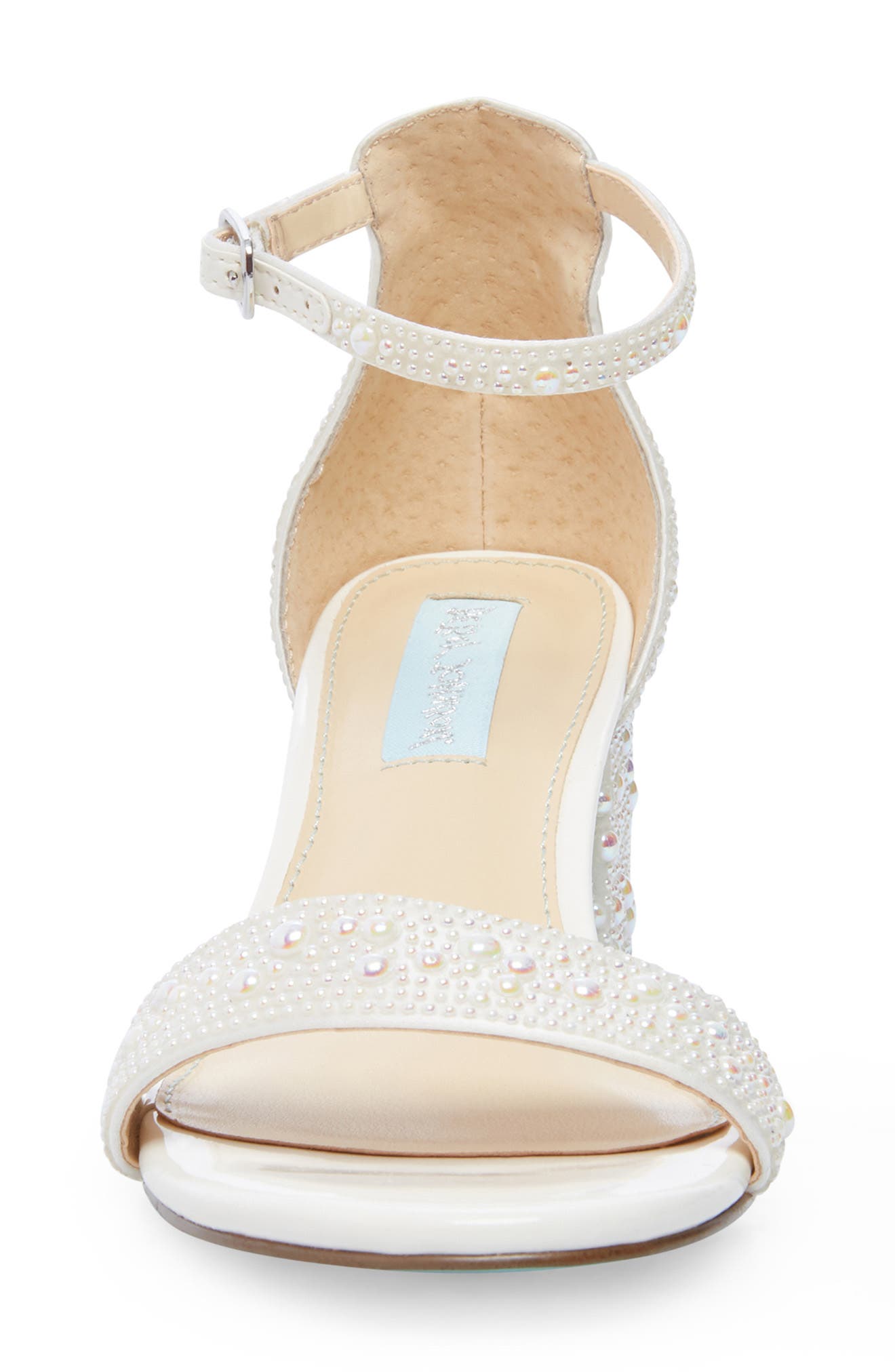 Mari Crystal Ankle Strap Sandal, Alternate, color, WHITE
