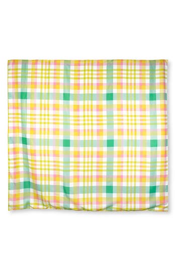 Kate Spade New York Garden Plaid Picnic Blanket In Yellow