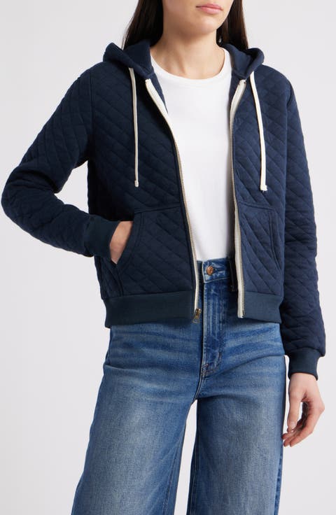 Corbet Quilted Zip-Up Hoodie