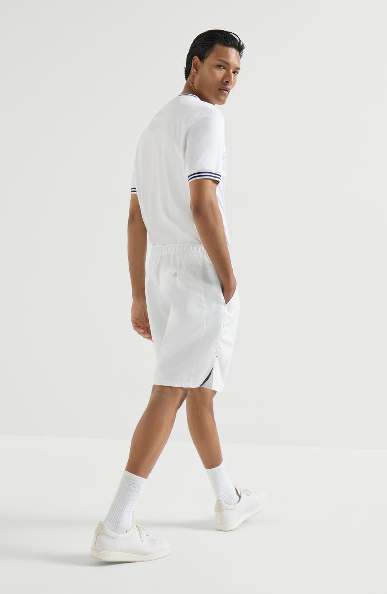 Brunello Cucinelli Nylon Bermuda shorts, Alternate, color, White