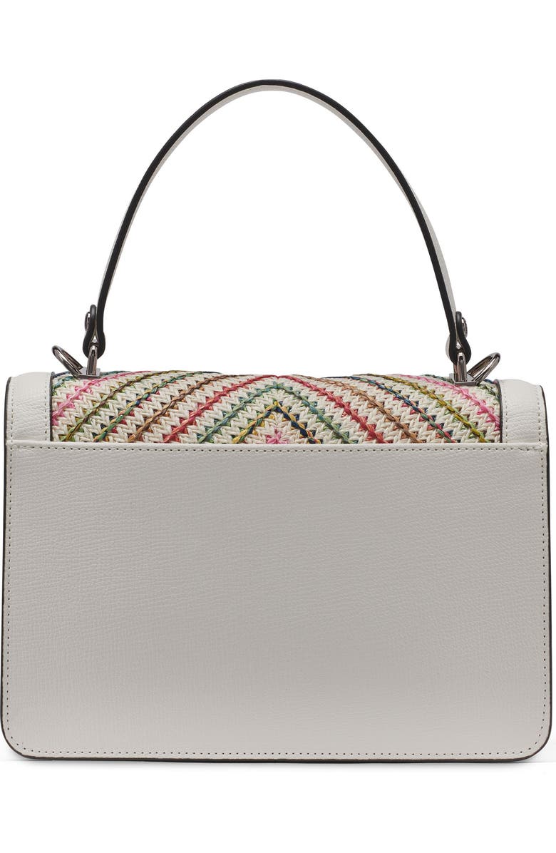 KARL LAGERFELD PARIS Simone Chevron Raffia Satchel, Alternate, color, Multi Combo