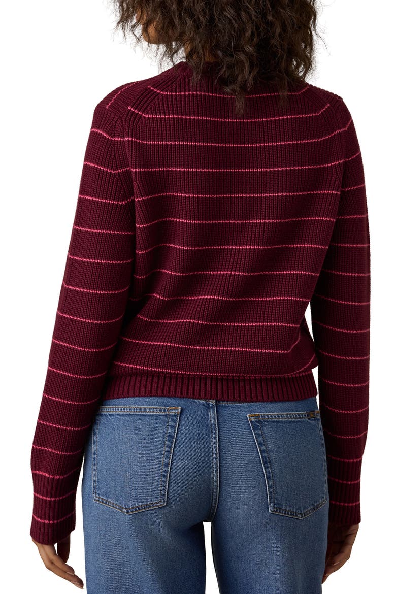 Northshore Crewneck Organic Cotton & Wool Sweater, Alternate, color, DESERT FLAME STRIPE