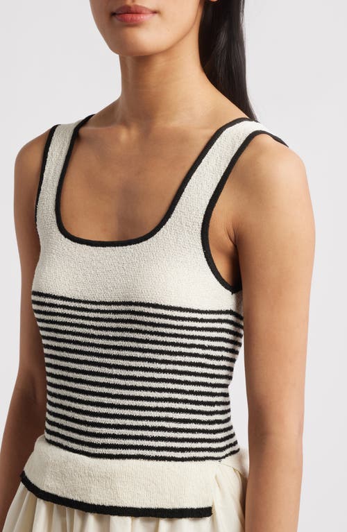 Shop Moon River Sleeveless Stripe Maxi Sundress In Cream
