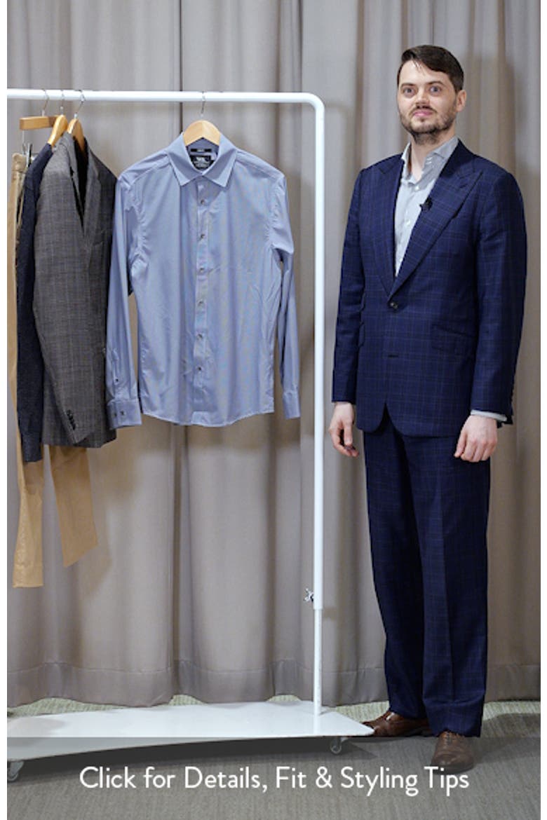 Slim Fit Round Geo Print Performance Button-Up Shirt video