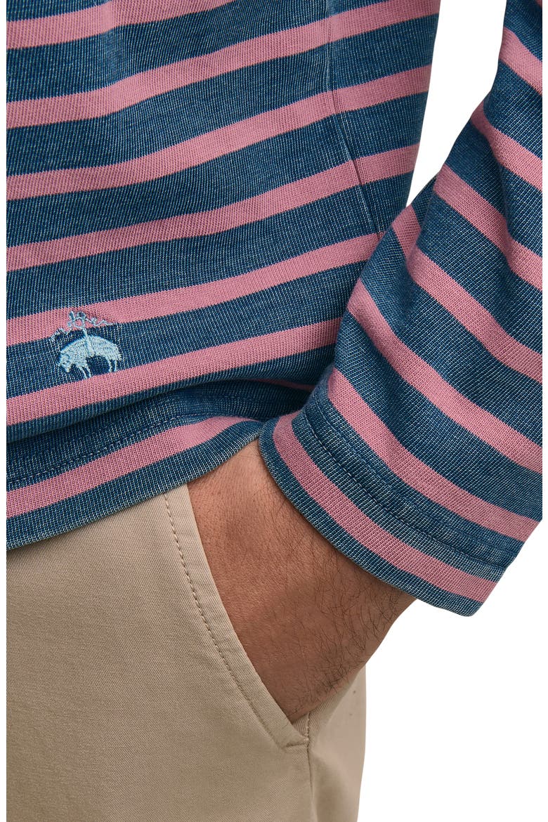 Mariner Stripe Long Sleeve Cotton T-Shirt, Alternate, color, INDIGO/ RED