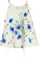 Stella McCartney Embellished Floral Print A-Line Halter Top