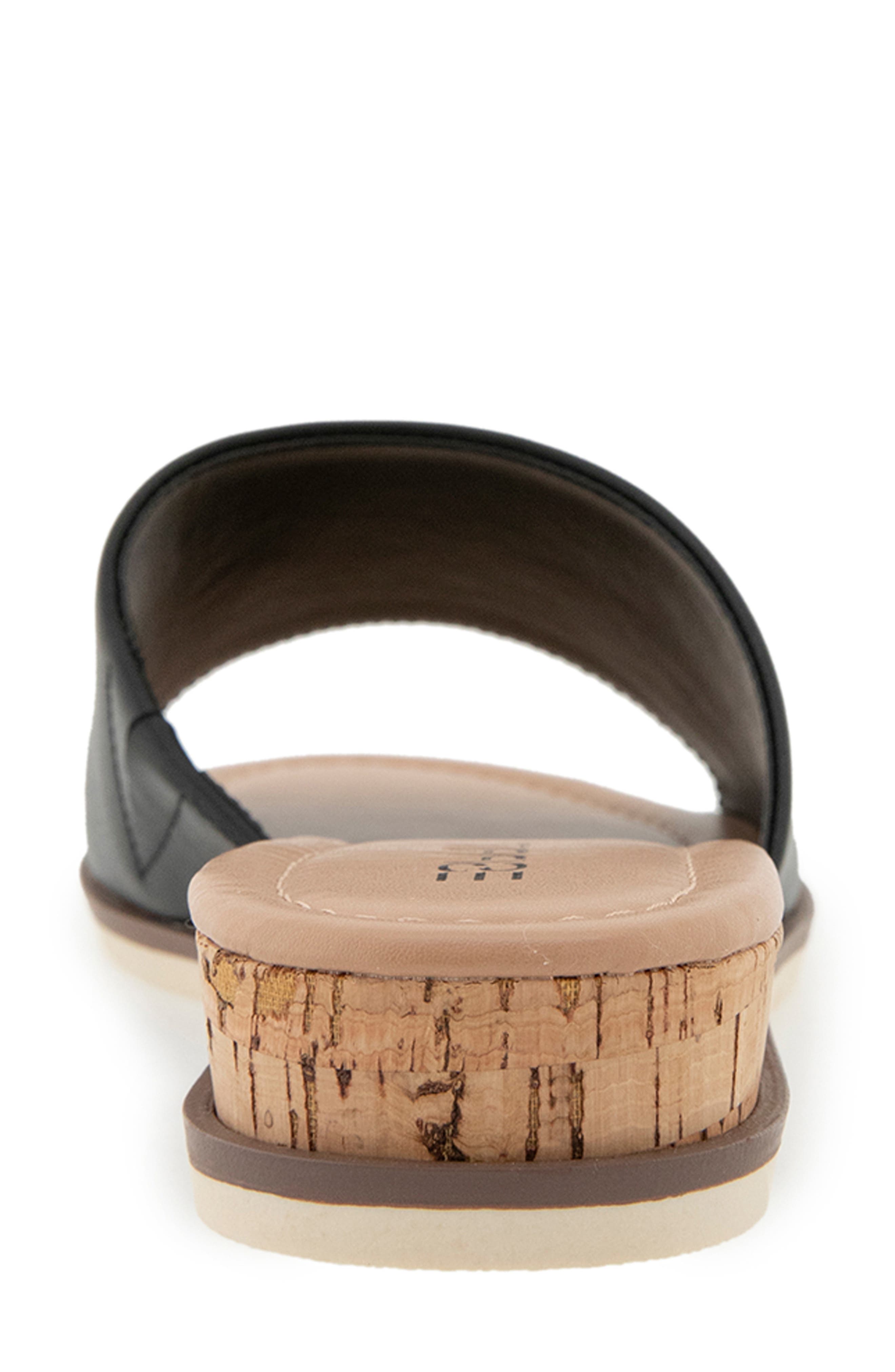 Esprit Delaney Slide Sandal, Alternate, color, Black Pu