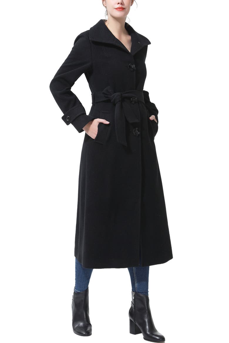 Women's Kataleya Belted Wool Coat, Alternate, color, Black