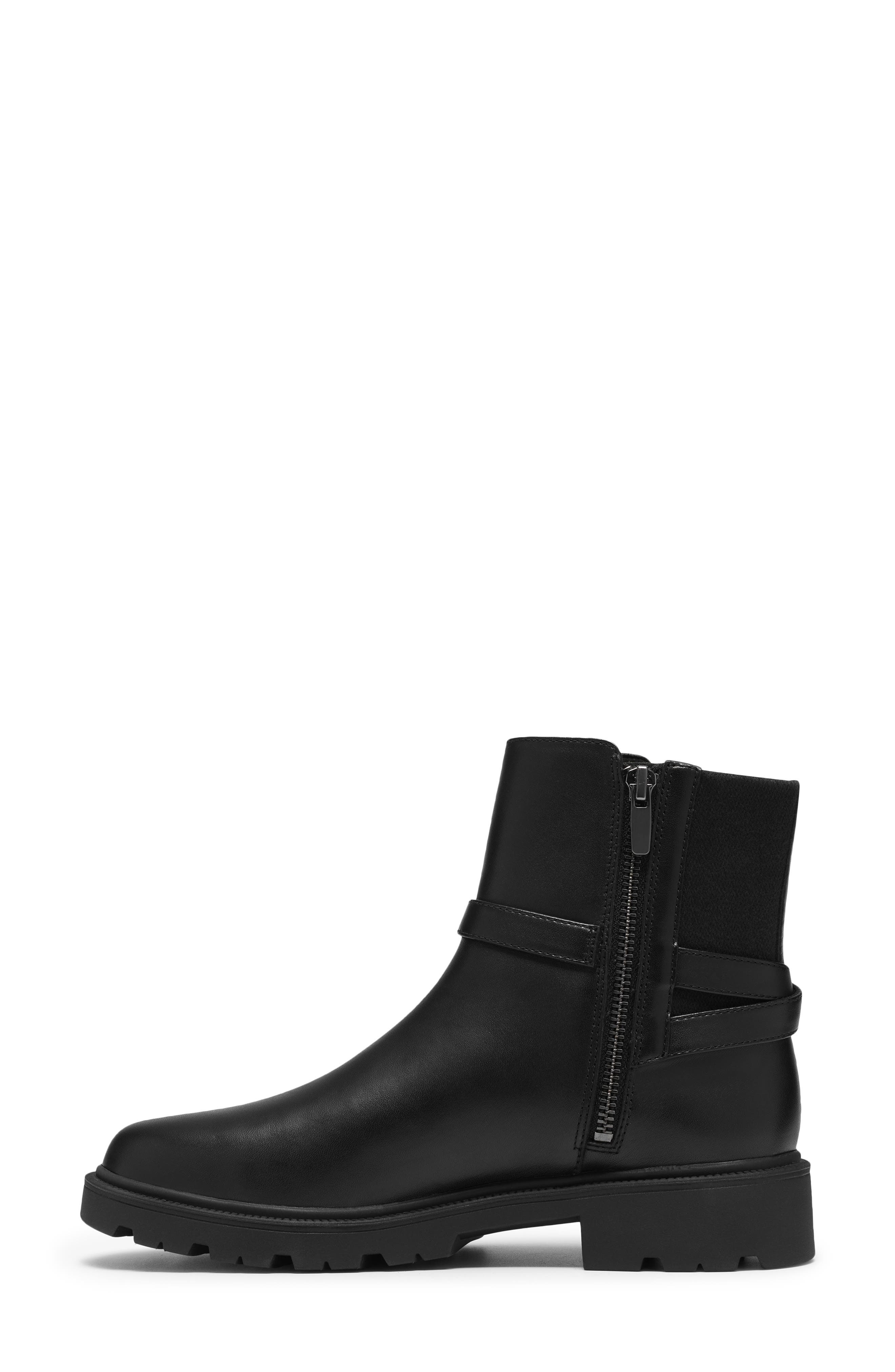 Code L Bay Leather Bootie, Alternate, color, BLACK LEATHER