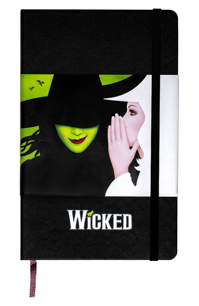 Moleskine Large Ruled Hardcover Wicked Notebook, Main, color, Black