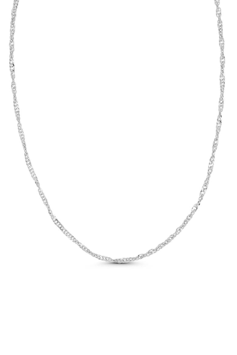 14k Gold Chain Necklace, Main, color, 14KW