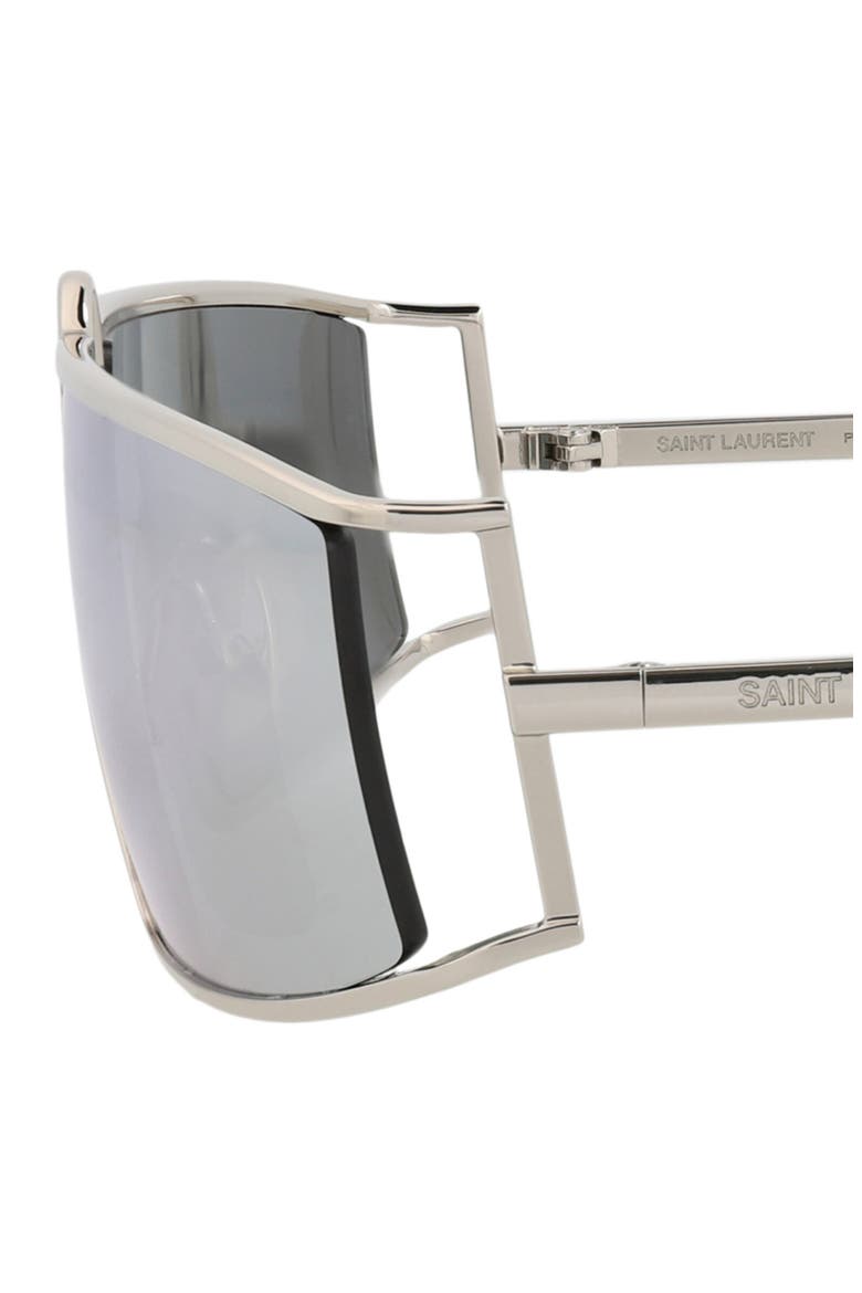 SL606 66mm Oversize Square Sunglasses, Alternate, color, SILVER SILVER SILVER