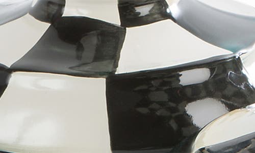 Shop Mackenzie-childs Mackenzie Childs Courtly Check Short Enameled Steel Candleholder