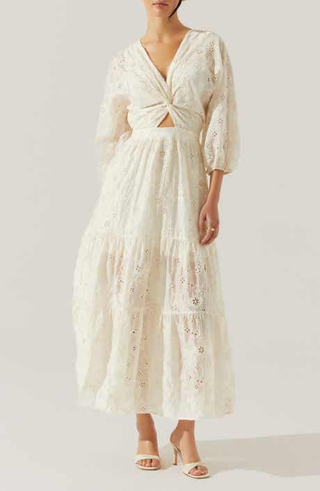 Jesalyn Cutout Detail Eyelet Dress