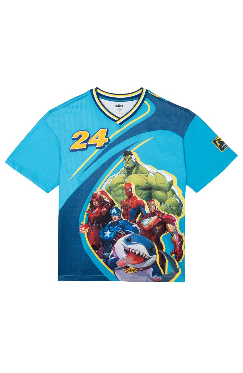 Marvel Rivals Men's Athletic Short Sleeve Tee, Main, color, Marvel Rivals Navy