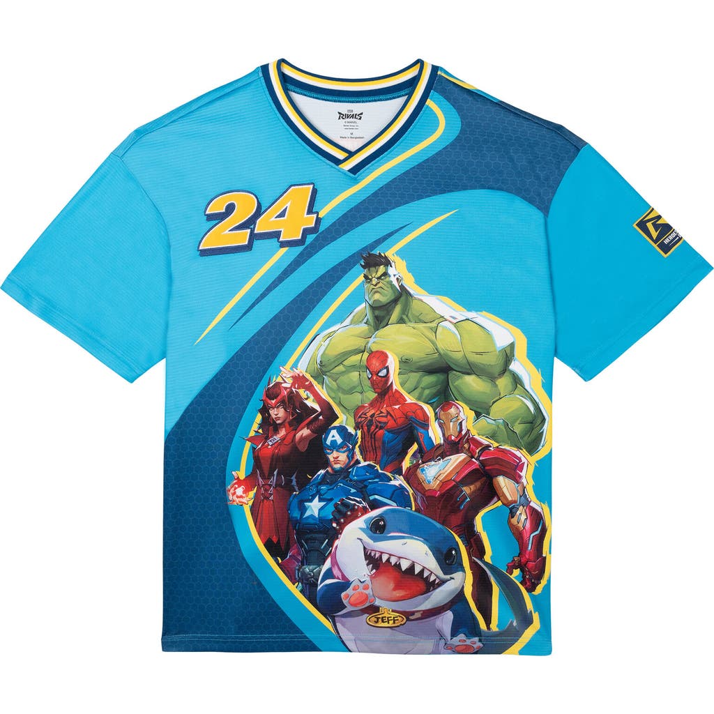 Marvel Athletic Short Sleeve Tee In Blue