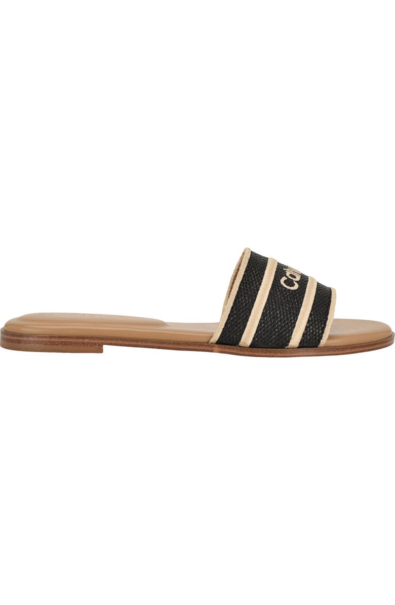 Calvin Klein Kendell Slide Sandal, Alternate, color, Black/ Natural