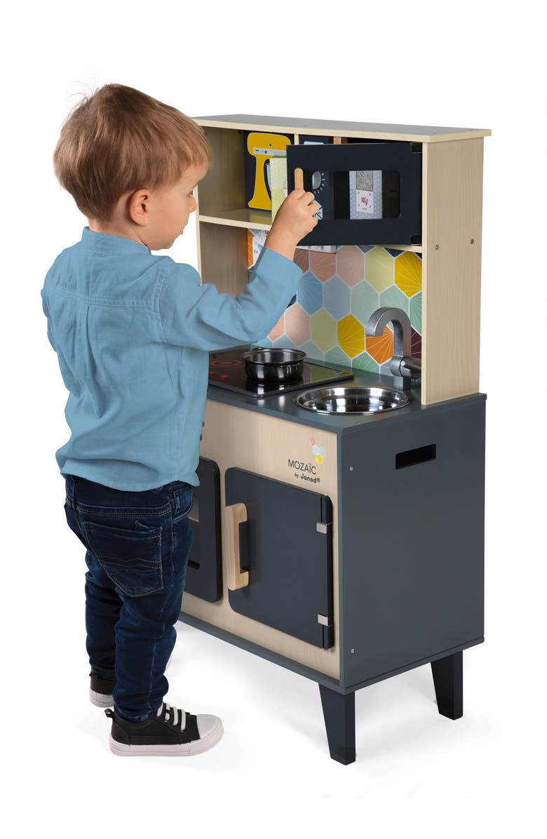 Janod Mosaic Kitchen Playset, Alternate, color, Grey