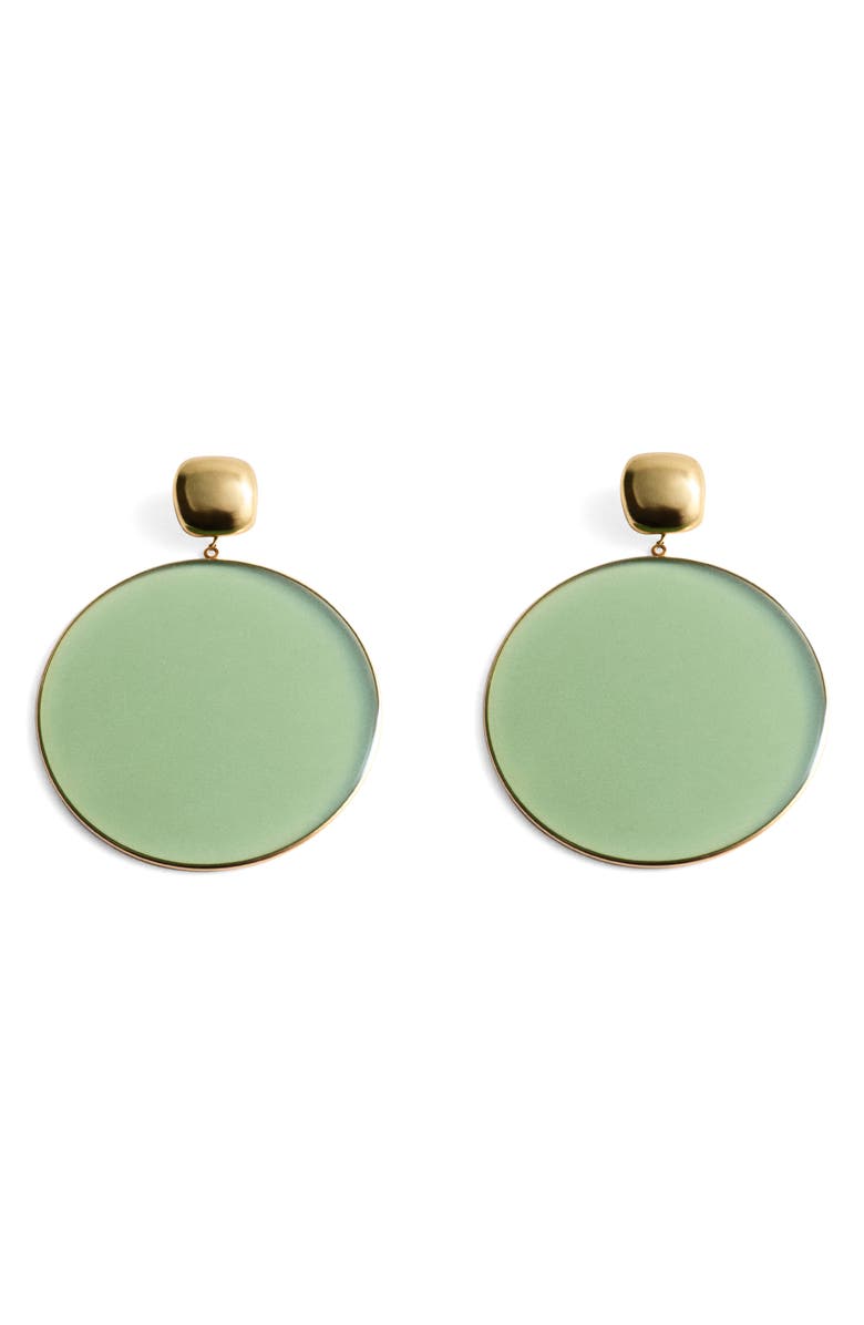 MANGO Disc Drop Earrings, Main, color, 