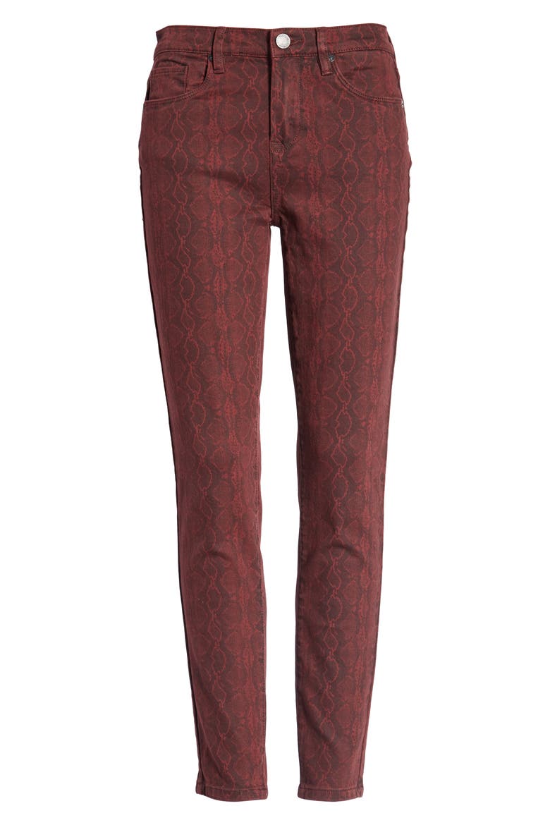 Snake Print Skinny Jeans, Alternate, color, RATTLED UP