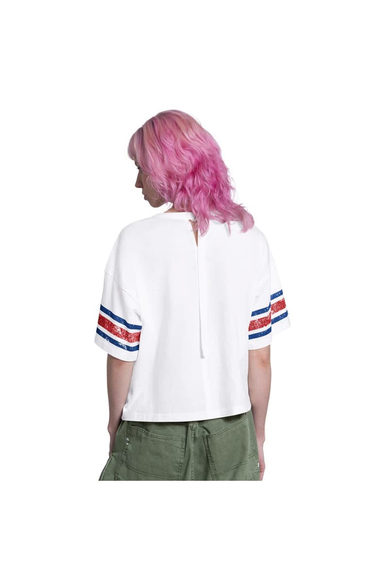 STARTER Women's Starter  White Philadelphia Phillies Cropped Hurry Up Offense T-Shirt, Alternate, color, White