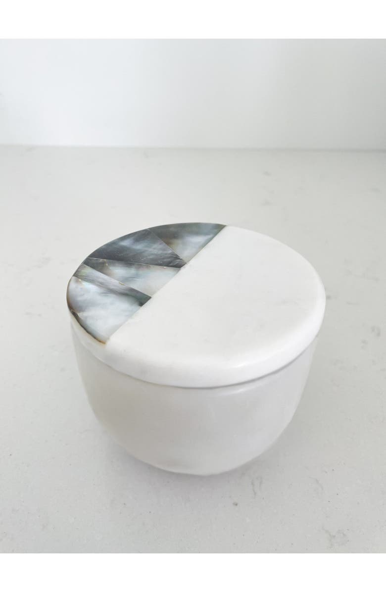 Anaya Grey Mother of Pearl Lavender Candle, Alternate, color,