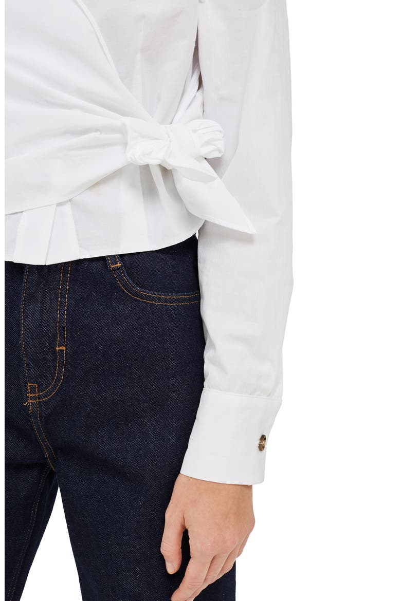 Poplin Wrap Shirt, Alternate, color, WHITE