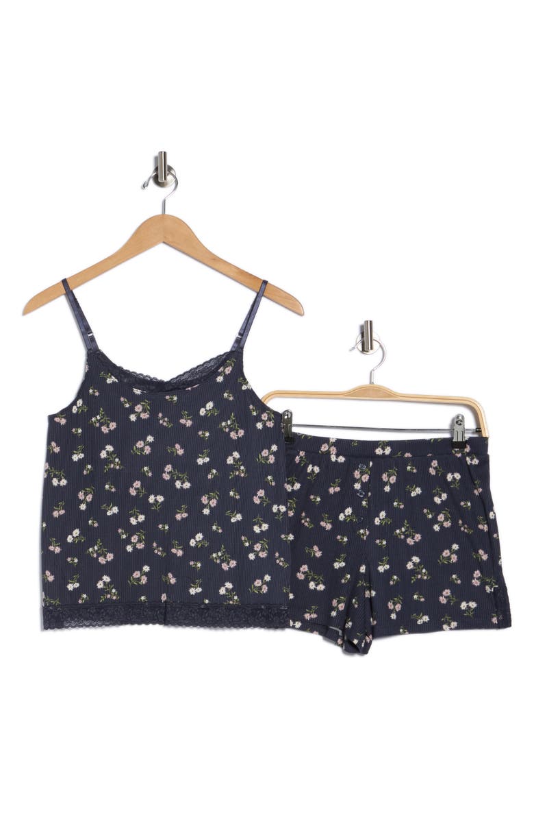 JACLYN Lacy Short Pajamas, Alternate, color, Dainty Ditsy Odyssey Grey