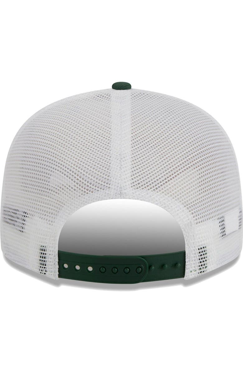 New Era Men's New Era Green Green Bay Packers Tear Trucker 9FIFTY Snapback Hat, Alternate, color,