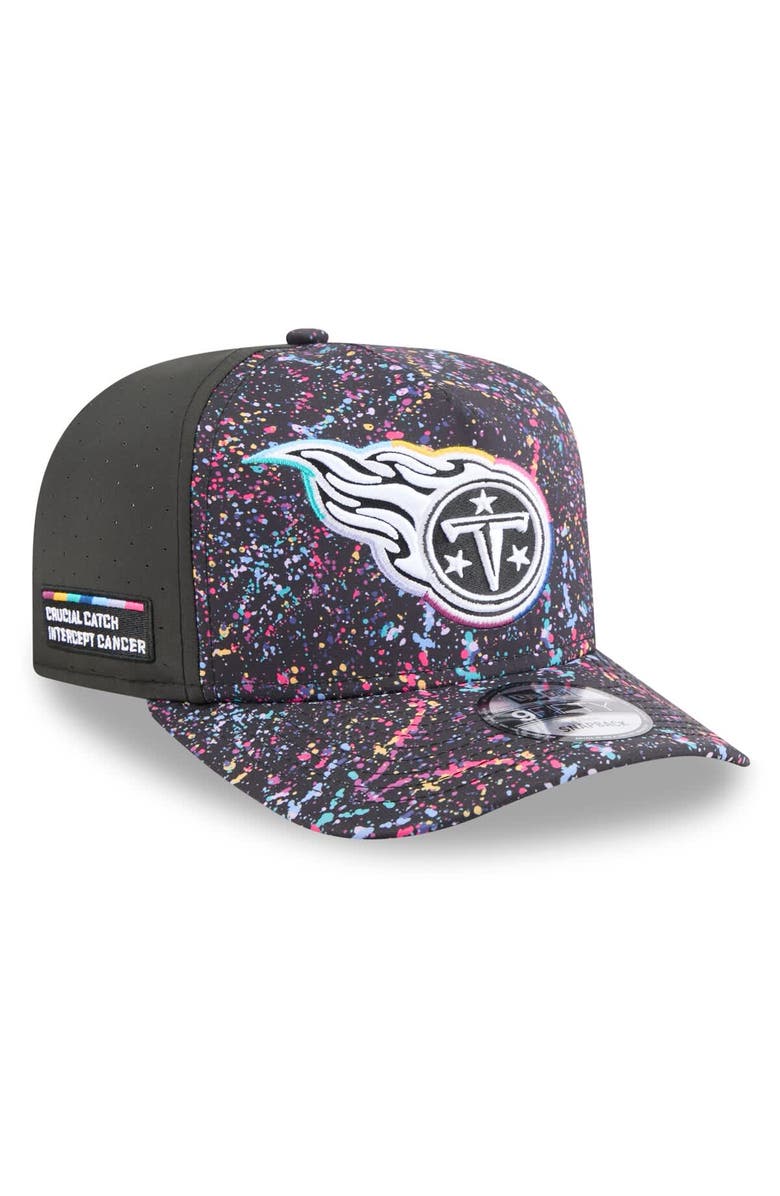 New Era Men's New Era Black Tennessee Titans 2025 NFL Crucial Catch A-Frame 9FIFTY Snapback Hat, Main, color, Black