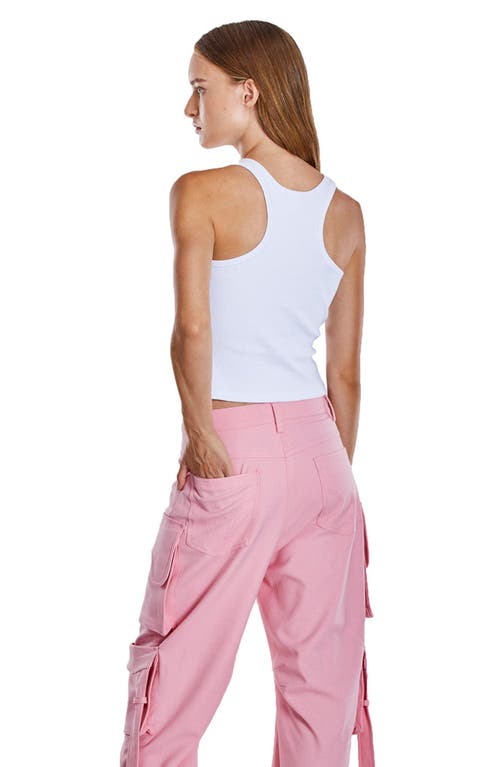 Mother Of All Ariel Rib Top In White