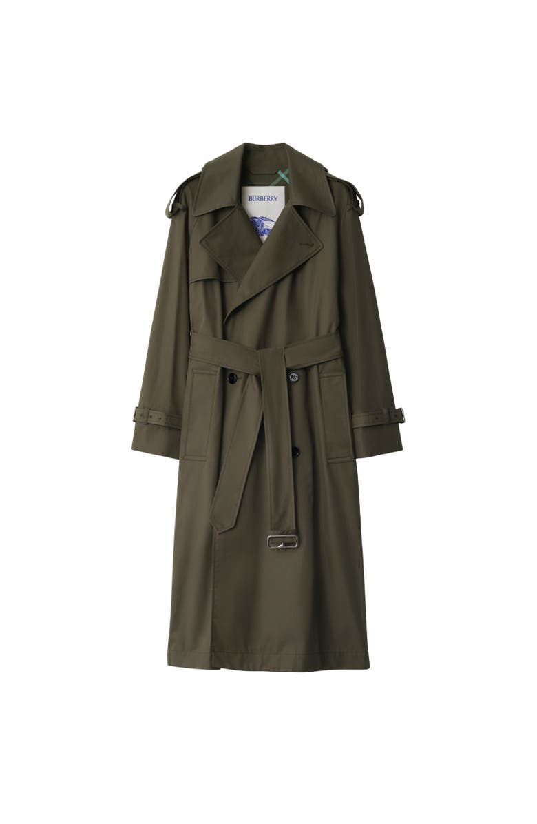 Burberry Long Gabardine Castleford Trench Coat, Alternate, color, 