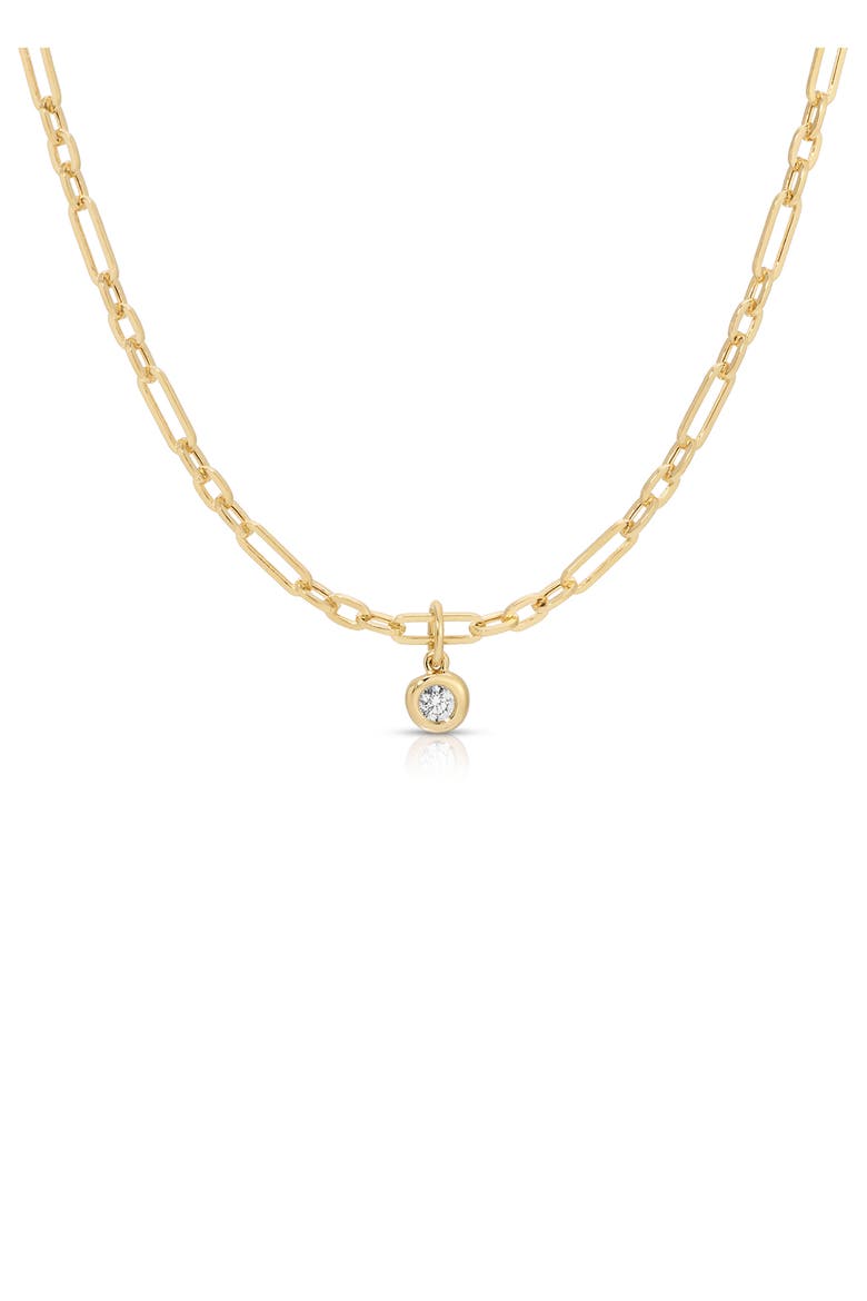 Mini Pillow Set Diamond Pendant Necklace, Main, color, 14K YELLOW GOLD / DIAMOND