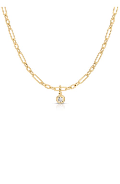Ef Collection Mini Pillow Set Diamond Pendant Necklace In Gold