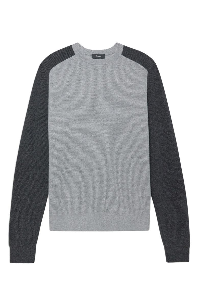 Theory Toby Colorblock Wool & Cashmere Crewneck Sweater, Alternate, color, 