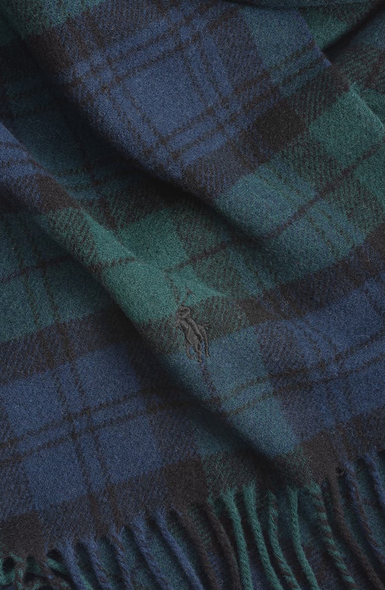 Polo Ralph Lauren Recycled Classic Plaid Scarf, Alternate, color, Blackwatch