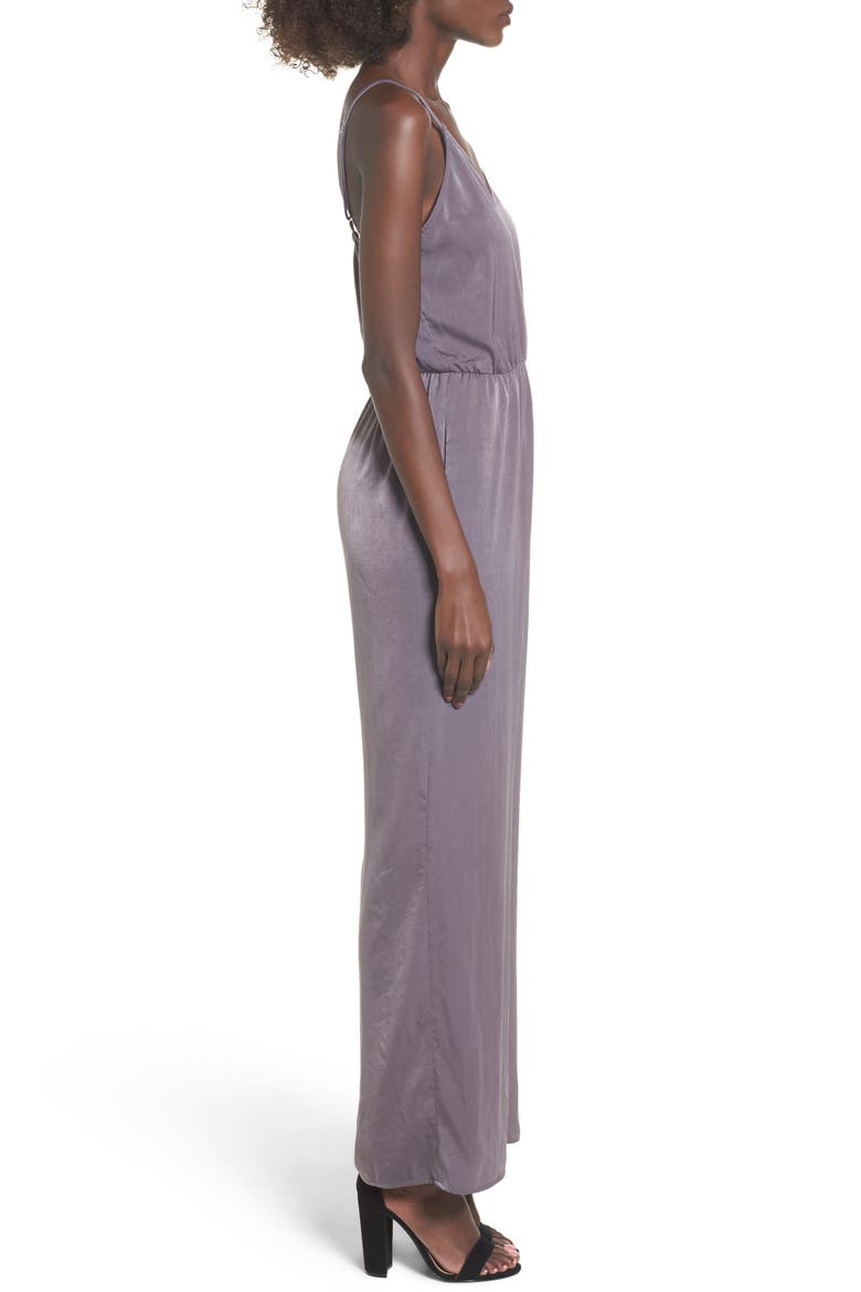 Satin Jumpsuit, Alternate, color, DARK GREY