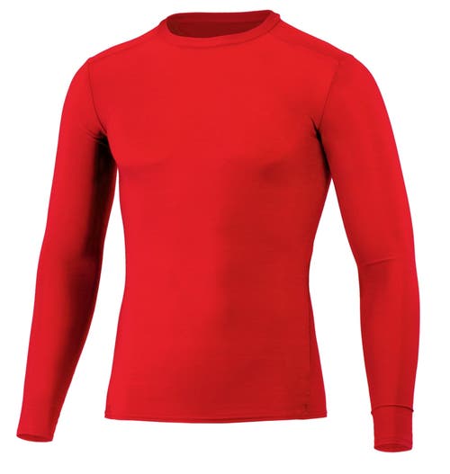 Benben Compression Shirt T-shirt Gym Tops Long Sleeve Moisture-wicking Cool Tek In Red