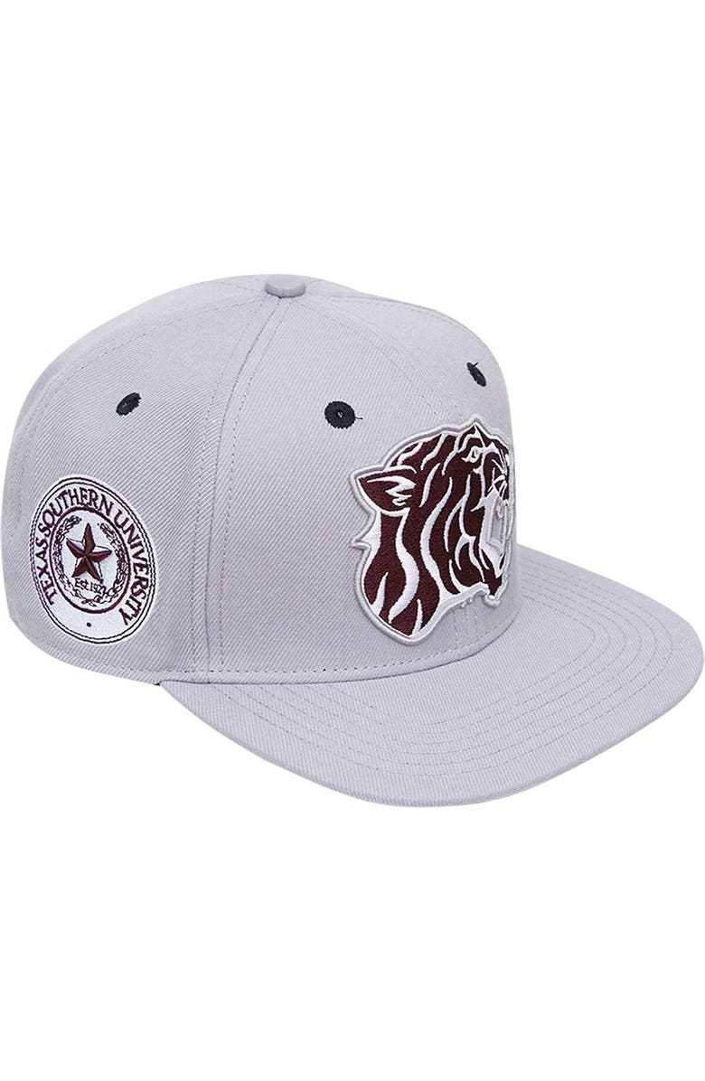 PRO STANDARD Men's Pro Standard  Gray Texas Southern Tigers Evergreen Mascot Snapback Hat, Main, color, Gray