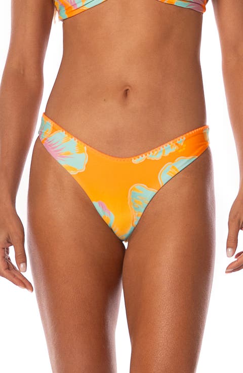 Hawaiian Floral Splendour Reversible Bikini Bottoms