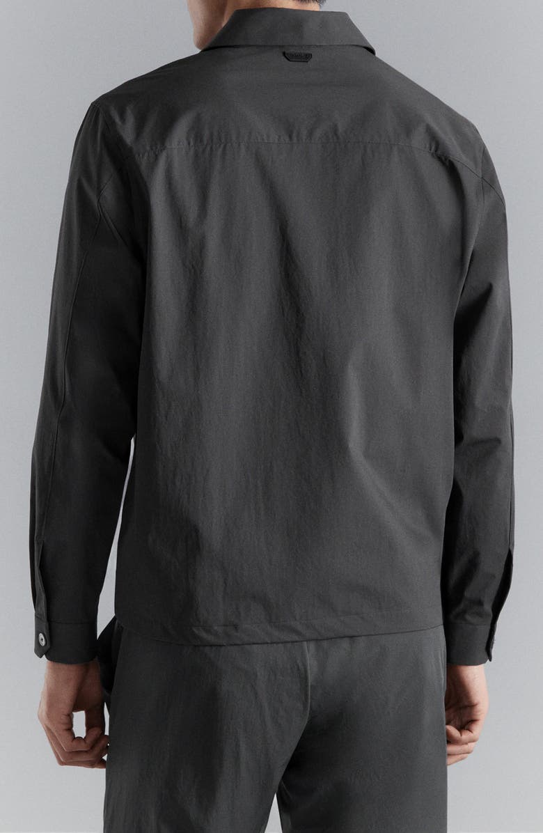 MANGO Woven Overshirt, Alternate, color, Dark Heather Grey