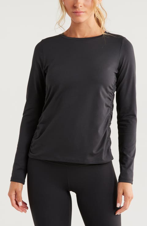 Ruched Long Sleeve T-Shirt