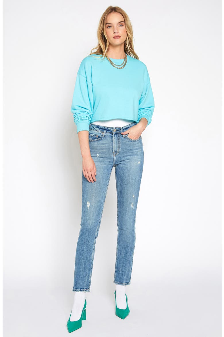 Eve High Waist Slim Straight Leg Jeans, Alternate, color, MEMPHIS