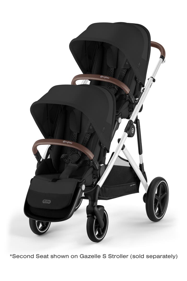 Gazelle S Second Seat, Alternate, color, MOON BLACK